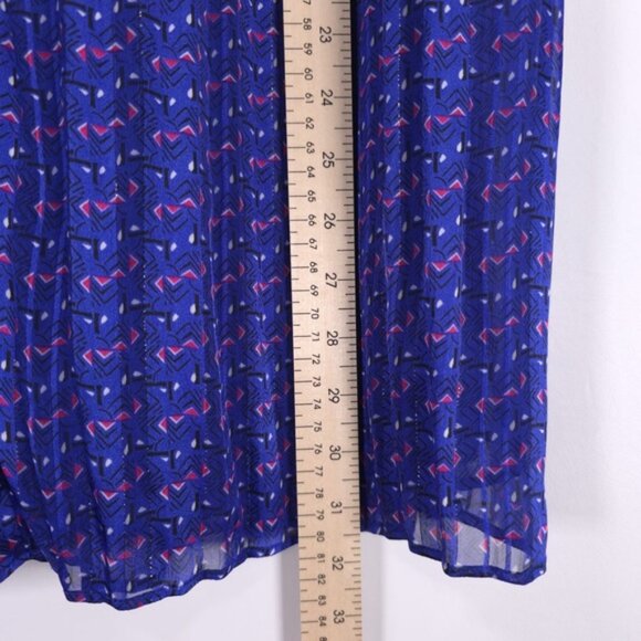 NWOT Maison d'Amélie Skirt Blue Satin Pleated Royal Semi Sheer Silky Twee SMALL - Picture 6 of 10